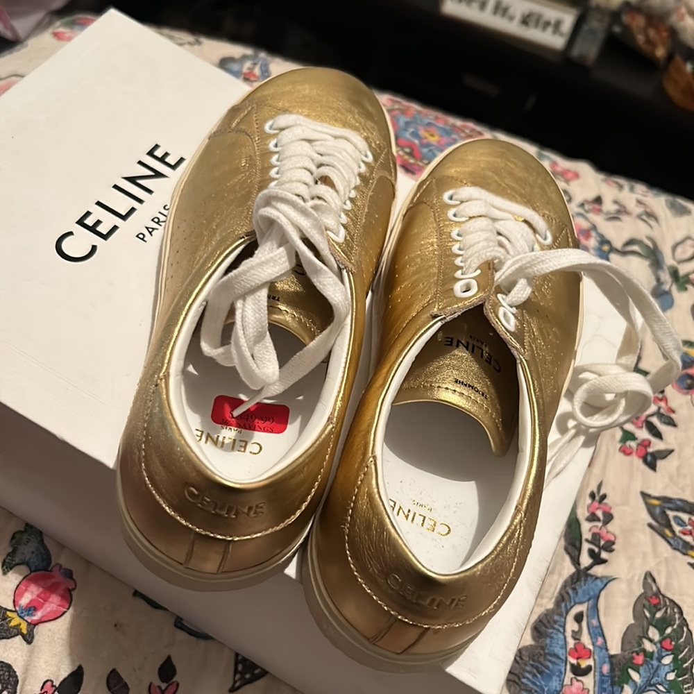Celine TRIOMPHE sneaker in Gold - Picture 7 of 7